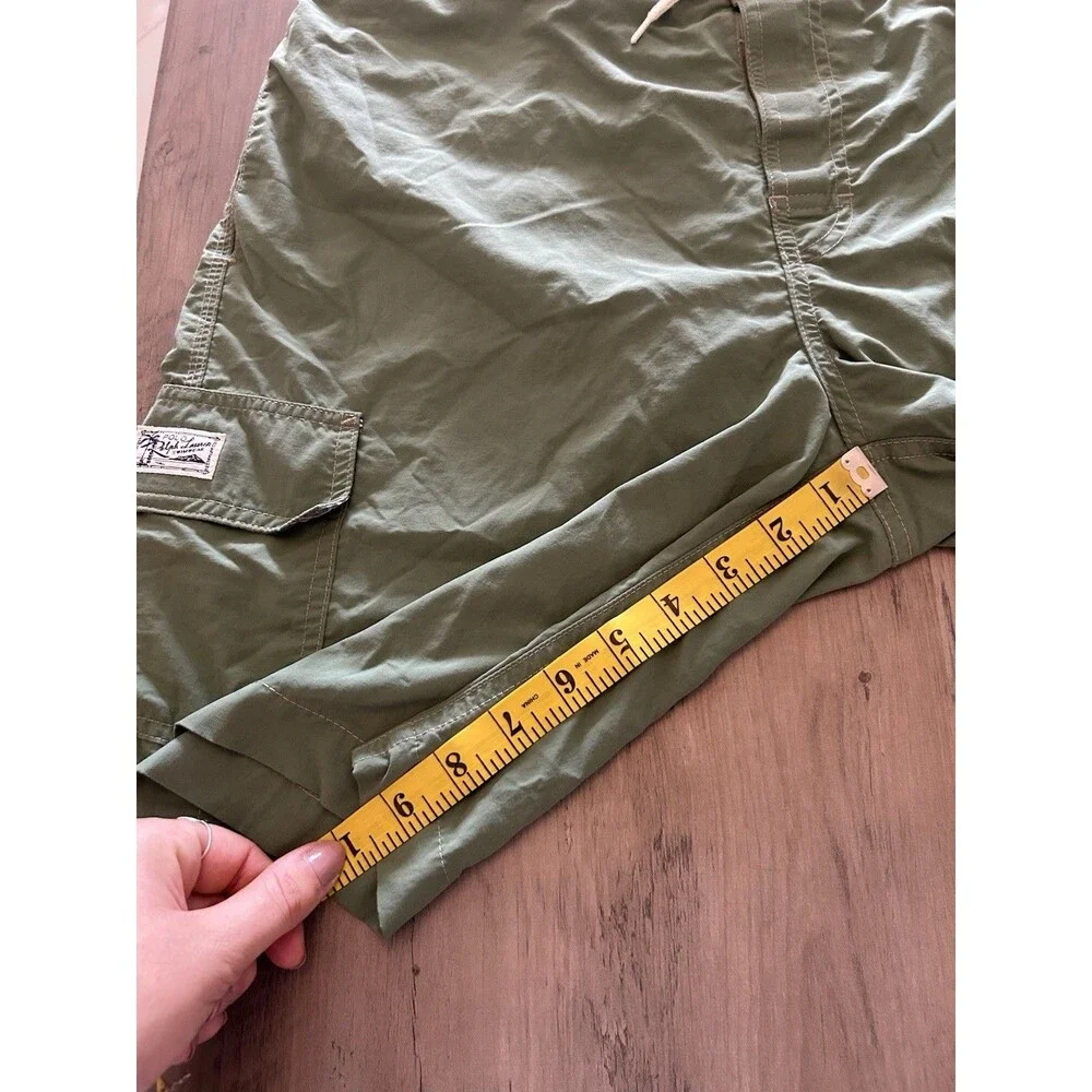 Polo Ralph Lauren Swim Shorts Mens M Green Cargo Quick Dry Board Trunks